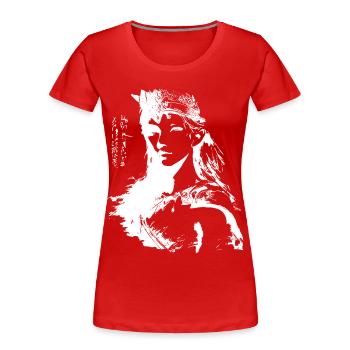 Geister girl Prinzessin Kriegerin - Frauen Premium Bio T-Shirt - Rot - Vorne - Mia (176cm)