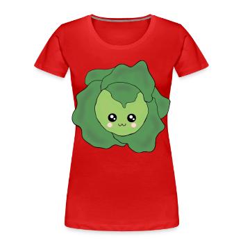 Fasching, Karneval, Kostüm, Salat - Frauen Premium Bio T-Shirt - Rot - Vorne - Mia (176cm)