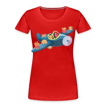 Bombardier calorique - T-shirt bio Premium Femme - rouge - Devant - Mia (176cm)