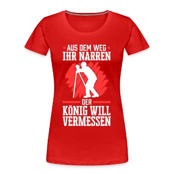 Vermessungstechniker aus dem Weg Vermesser - Frauen Premium Bio T-Shirt - Rot - Vorne - Mia (176cm)