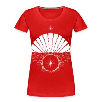 Winter Solstice Julmond Yule - Women's Premium Organic T-Shirt - red - Front - Mia (176cm)
