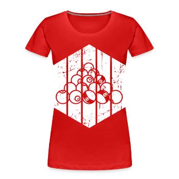 Bester Billardspieler - Frauen Premium Bio T-Shirt - Rot - Vorne - Mia (176cm)