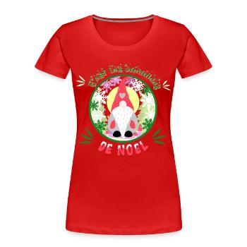 c'est les vacances de noël - T-shirt bio Premium Femme - rouge - Devant - Mia (176cm)