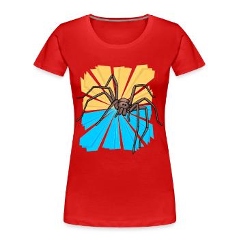 Spinne Spinnentiere Weihnachtsgeschenk Tierfreund - Frauen Premium Bio T-Shirt - Rot - Vorne - Mia (176cm)