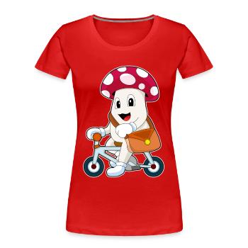 Pilz Bicycle - Women's Premium Organic T-Shirt - red - Front - Mia (176cm)