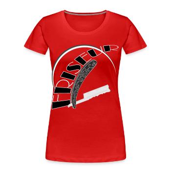 Salon de rasoir de coiffure - T-shirt bio Premium Femme - rouge - Devant - Mia (176cm)