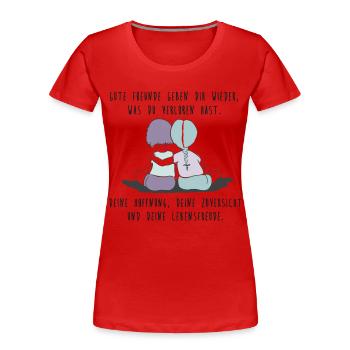 Gute Freunde, Freundschaft, Lieblingsmensch - Frauen Premium Bio T-Shirt - Rot - Vorne - Mia (176cm)