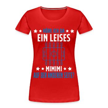 Tischfussball Geschenk Fans Wuzler Tischfussball - Frauen Premium Bio T-Shirt - Rot - Vorne - Mia (176cm)