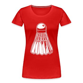 Badminton Federball - Women's Premium Organic T-Shirt - red - Front - Mia (176cm)