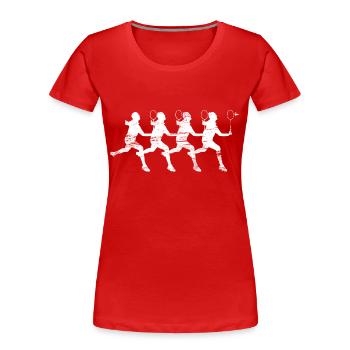 Badminton - T-shirt bio Premium Femme - rouge - Devant - Mia (176cm)
