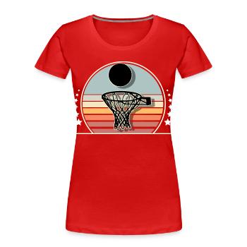 Basketball Basketballer - Frauen Premium Bio T-Shirt - Rot - Vorne - Mia (176cm)