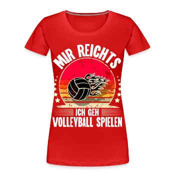 Volleyball - Frauen Premium Bio T-Shirt - Rot - Vorne - Mia (176cm)