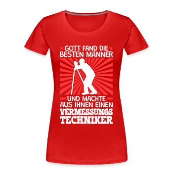 Die besten Vermessungstechniker Vermesser - Frauen Premium Bio T-Shirt - Rot - Vorne - Mia (176cm)