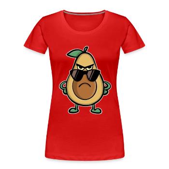 Avocado Sonnenbrille Cool Lustig - Frauen Premium Bio T-Shirt - Rot - Vorne - Mia (176cm)