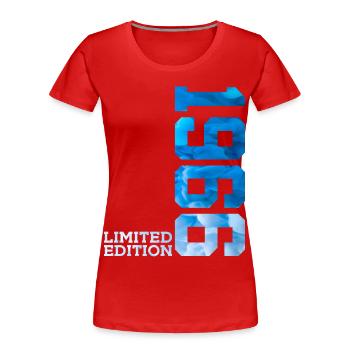 60TH BIRTHDAY LIMITED EDITION 1966 - Women's Premium Organic T-Shirt - red - Front - Mia (176cm)