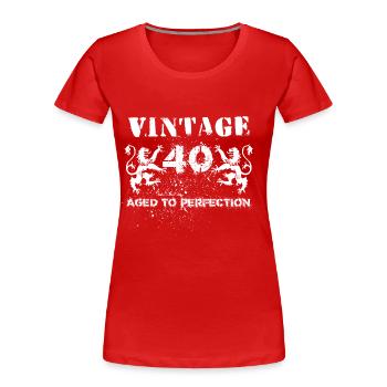 40th Birthday - Women's Premium Organic T-Shirt - red - Front - Mia (176cm)