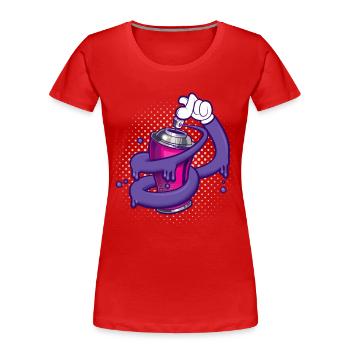 Express Myself - Women's Premium Organic T-Shirt - red - Front - Mia (176cm)