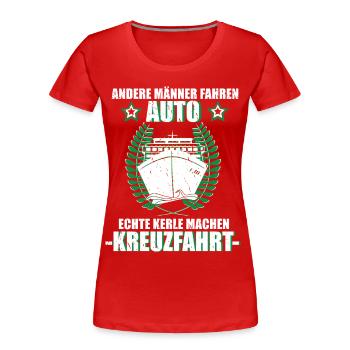 Kreuzfahrt Kreuzfahrer Urlaub Schiff Herren Reise - Frauen Premium Bio T-Shirt - Rot - Vorne - Mia (176cm)