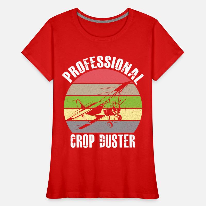 Cropdusting in Progress Crop Dusting Duster Plane Frauen Premium Bio T-Shirt