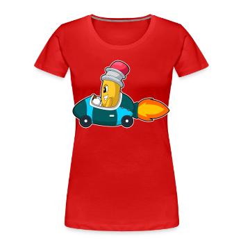 Pencil Car - Women's Premium Organic T-Shirt - red - Front - Mia (176cm)