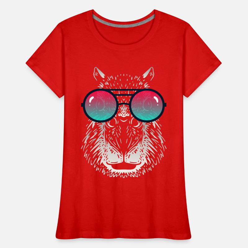 Cooles Capybara mit Sonnenbrille Frauen Premium Bio T-Shirt