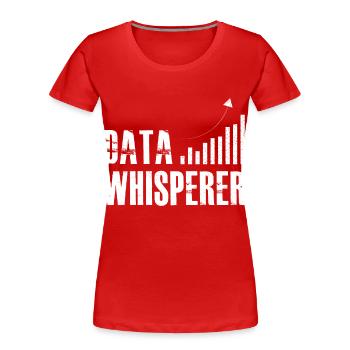 Data Whisperer Science Analyst Software Engineer - Frauen Premium Bio T-Shirt - Rot - Vorne - Mia (176cm)