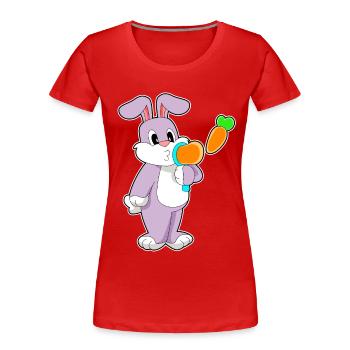 Bulles de savon Bunny - T-shirt bio Premium Femme - rouge - Devant - Mia (176cm)