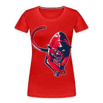 Panthère rouge - T-shirt bio Premium Femme - rouge - Devant - Mia (176cm)