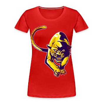 Golden Panther - Women's Premium Organic T-Shirt - red - Front - Mia (176cm)