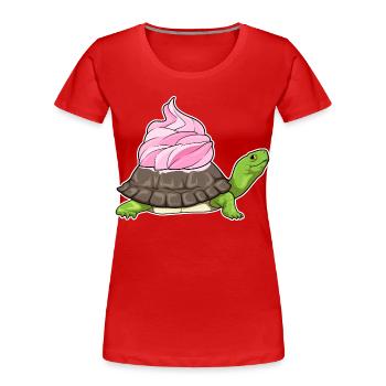 Turtle Frosting - Women's Premium Organic T-Shirt - red - Front - Mia (176cm)