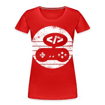 Spieleentwickler - Frauen Premium Bio T-Shirt - Rot - Vorne - Mia (176cm)