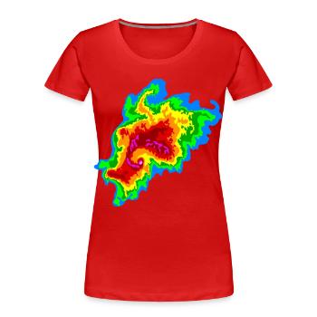 Joplin , Tornado, Radar, Stormchaser - Women's Premium Organic T-Shirt - red - Front - Mia (176cm)
