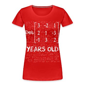 42. Geburtstag 42 Jahre Matrixdeterminante - Frauen Premium Bio T-Shirt - Rot - Vorne - Mia (176cm)