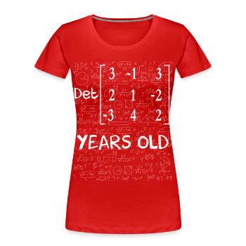 61. Geburtstag 61 Jahre Matrix bestimmender Mathe - Frauen Premium Bio T-Shirt - Rot - Vorne - Mia (176cm)