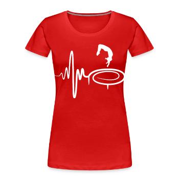 Trampoline Enfant - T-shirt bio Premium Femme - rouge - Devant - Mia (176cm)