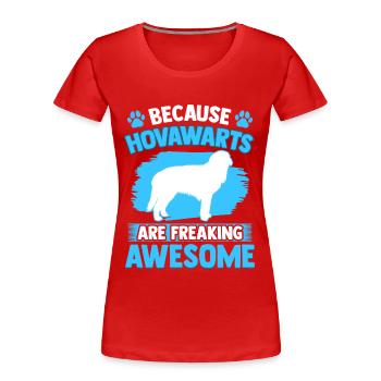 Hovawart ist fantastisch derber Bauernhund - Frauen Premium Bio T-Shirt - Rot - Vorne - Mia (176cm)