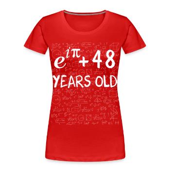 47. Geburtstag 47 Jahre Euler - Frauen Premium Bio T-Shirt - Rot - Vorne - Mia (176cm)