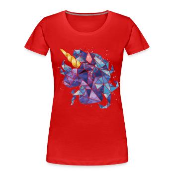 Einhorn Luna Chibi Kind - Frauen Premium Bio T-Shirt - Rot - Vorne - Mia (176cm)