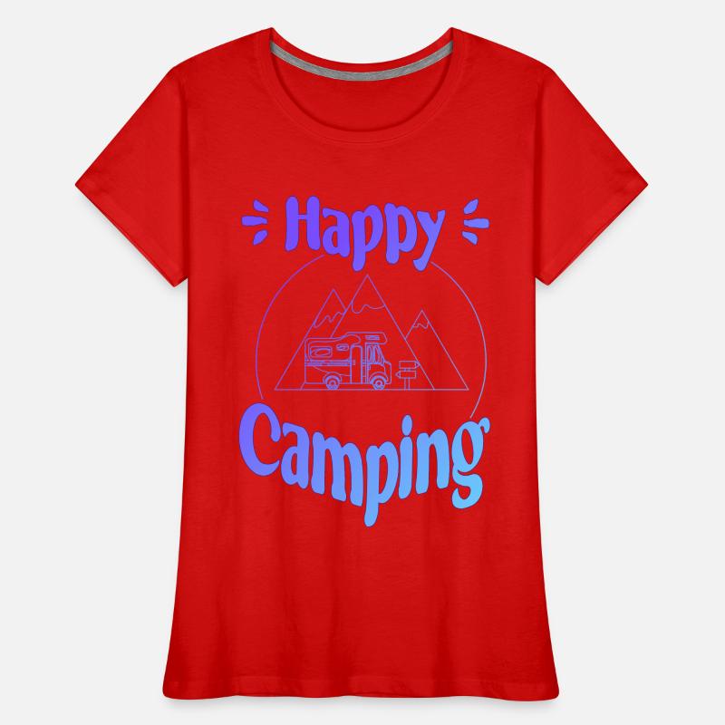 Happy Camping - conception graphique joyeuse et cool T-shirt bio Premium Femme