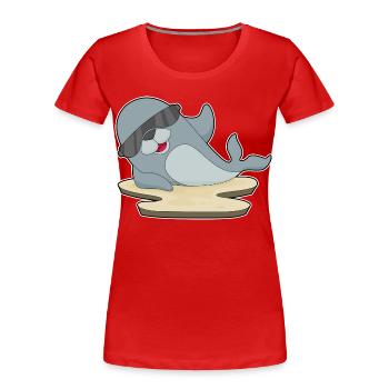 Seal Sunglasses - Women's Premium Organic T-Shirt - red - Front - Mia (176cm)