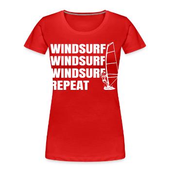 Windsurfing - Women's Premium Organic T-Shirt - red - Front - Mia (176cm)