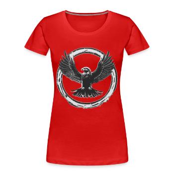 Aigle fort - T-shirt bio Premium Femme - rouge - Devant - Mia (176cm)