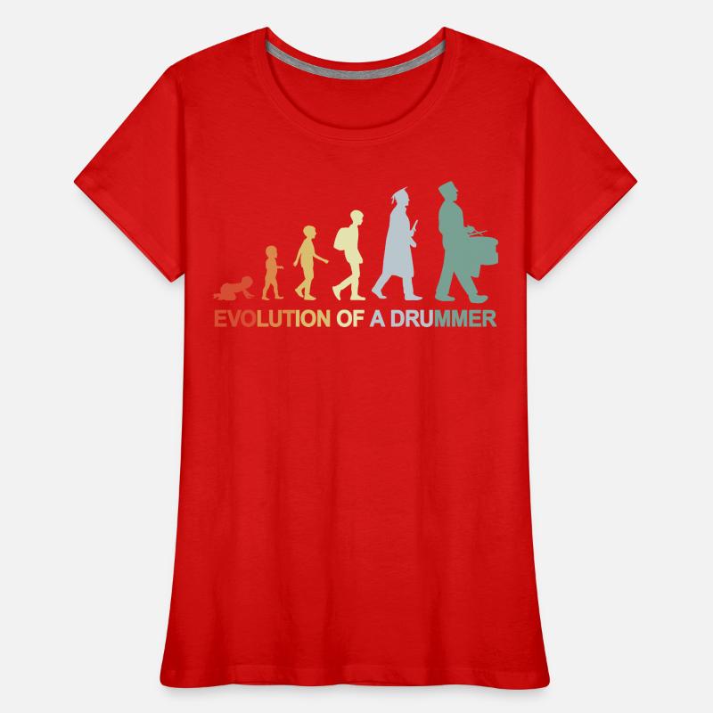 Batteur vintage Evolution T-shirt bio Premium Femme