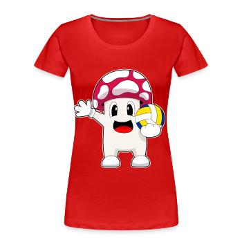 Joueur de volley-ball de Pilz Volley-ball - T-shirt bio Premium Femme - rouge - Devant - Mia (176cm)