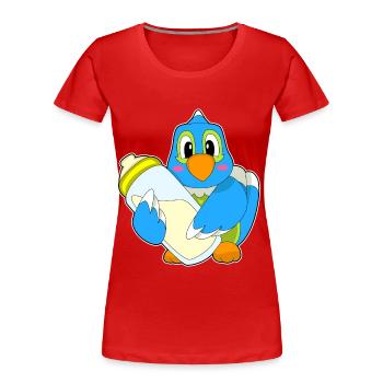 Parrot Baby Lait Baby - T-shirt bio Premium Femme - rouge - Devant - Mia (176cm)