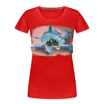The dream of the island - Women's Premium Organic T-Shirt - red - Front - Mia (176cm)