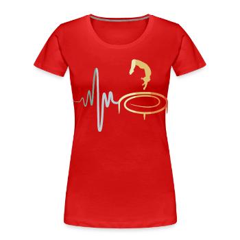 Vintage Trampoline Jumping Kid - T-shirt bio Premium Femme - rouge - Devant - Mia (176cm)