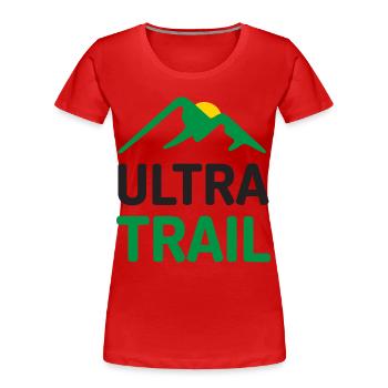 Ultra Trail - T-shirt bio Premium Femme - rouge - Devant - Mia (176cm)