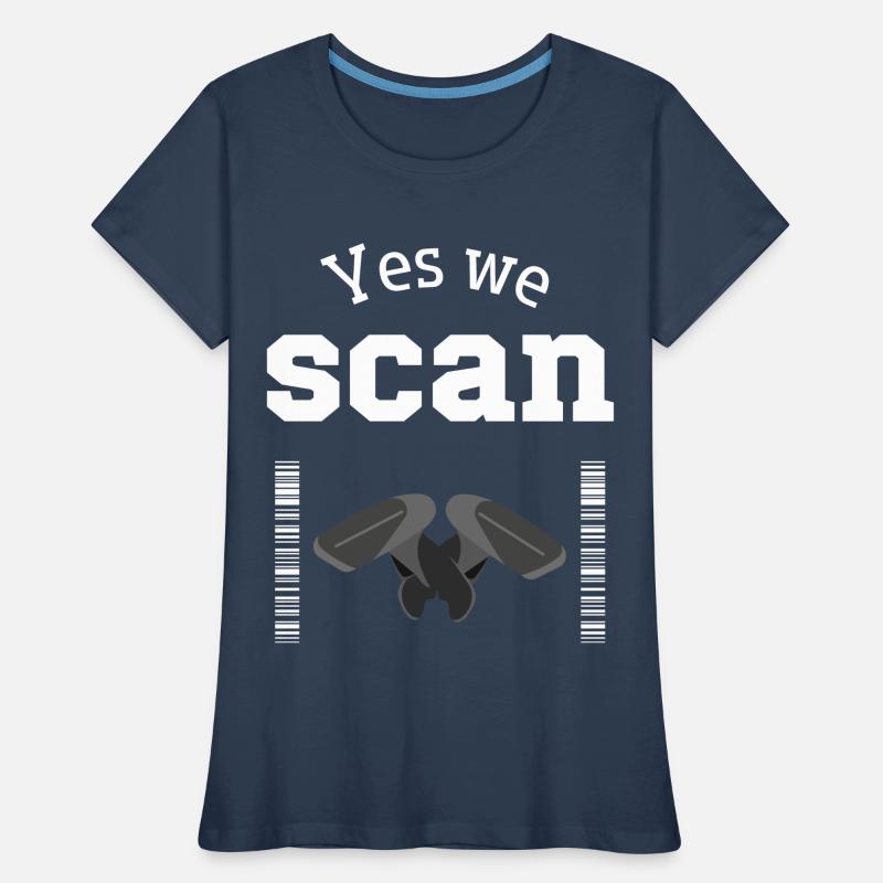 Yes we scan, Scanner, Barcode Women's Premium Organic T-Shirt
