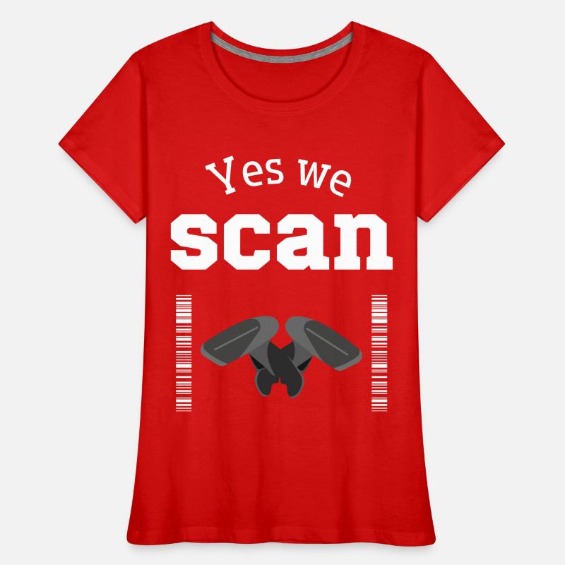 Yes we scan, Scanner, Barcode Frauen Premium Bio T-Shirt